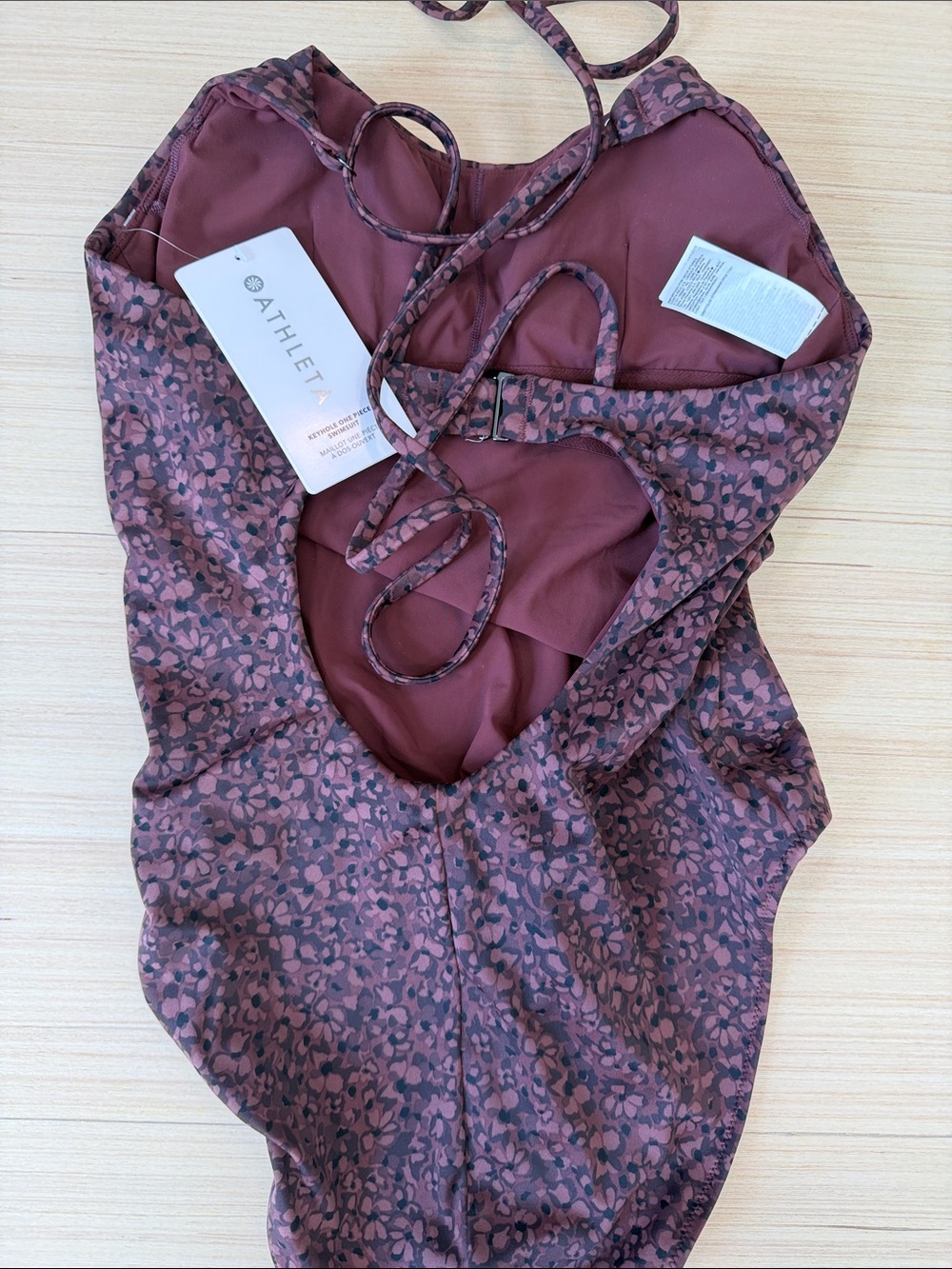 Athleta Brown Pattern One Piece Swimsuit - Picture 2 of 11